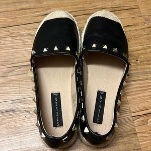Steven Madden black espadrilles size 9 with studs